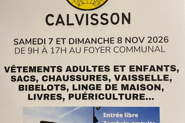 Grande braderie d’automne de Terre des enfants à Clavisson- 7 et 8 novembre 2026