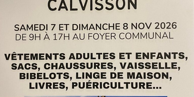 Grande braderie d’automne de Terre des enfants à Calvisson